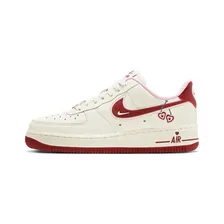 Nike Air Force 1 Low 07 LX "Valentine's Day" Skid-Resistant Low-Plate Shoes Women's White Pink