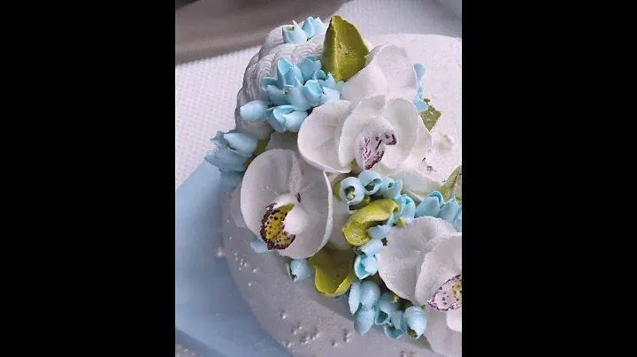 Украшаем Торт из БЗК в Зимнем стиле с ЕЛЕНОЙ ПОПОВОЙ❄️❄️Winter style cake decoration