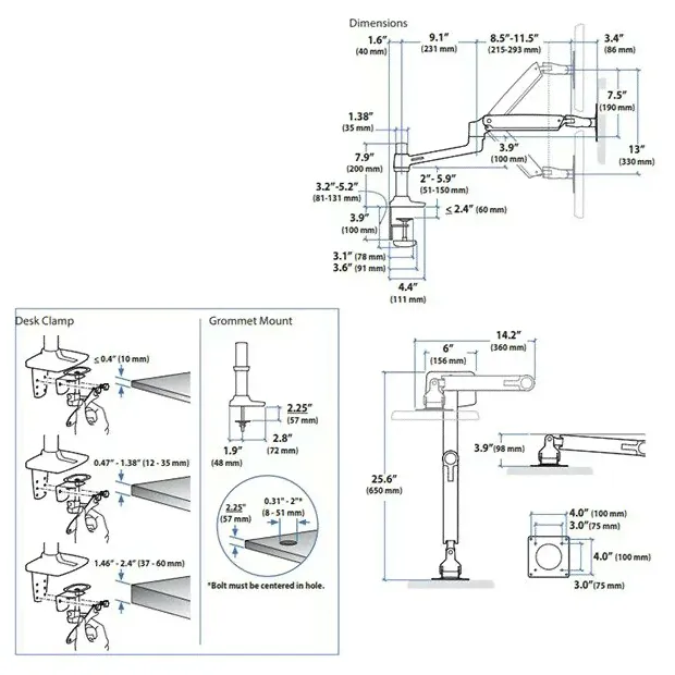 Кронштейн Ergotron 45-241-224, LX Desk Mount LCD Arm-4