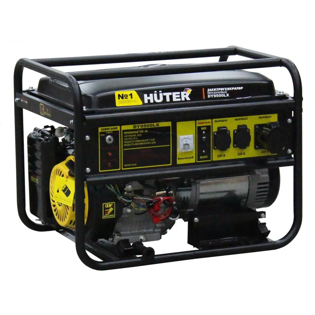 Генератор бензиновый Huter DY9500LX, 7.5 кВт-0