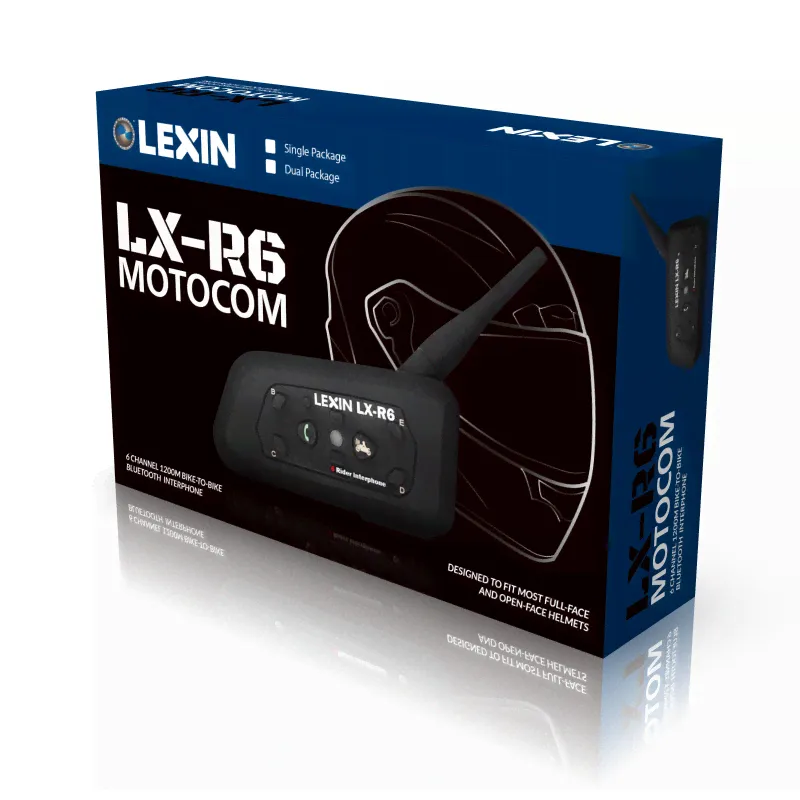 Bluetooth мотогарнитура Lexin LX-R6-4