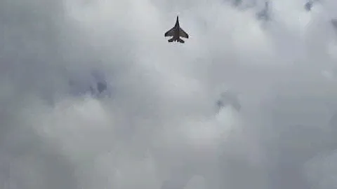 Полёт модели реактивного самолёта МиГ-29 на поле ус.Тарасково-полёт 2-й.
