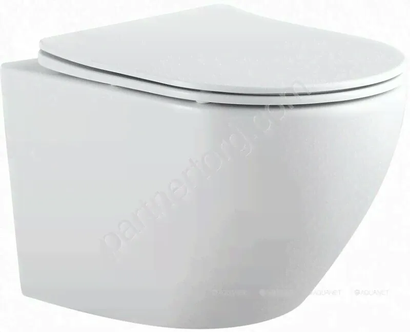 Унитаз подвесной Aquanet Cetus 2.0 W LX-1901 безободковый с быстросъёмным сиденьем микролифт-0