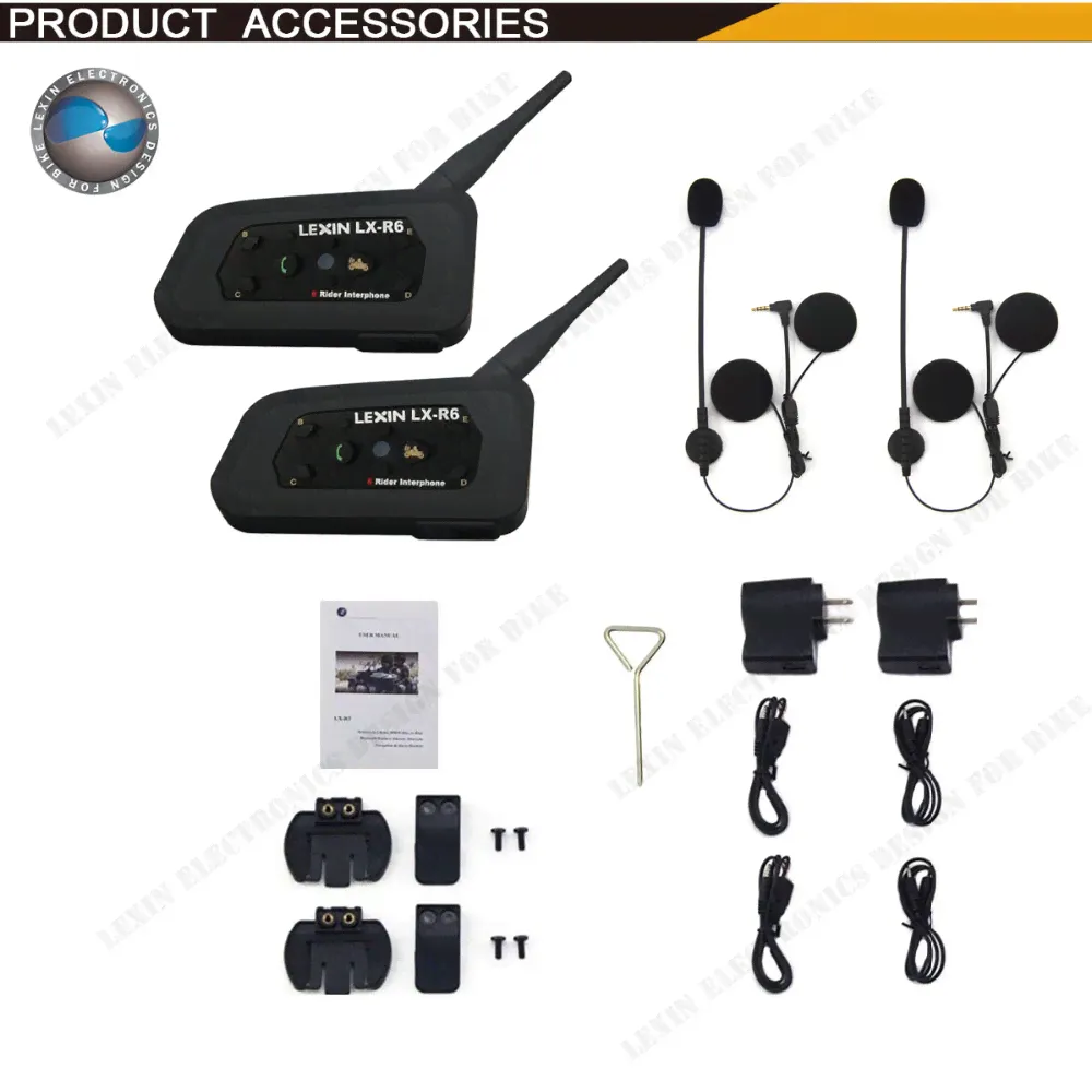 Bluetooth мотогарнитура Lexin LX-R6-1