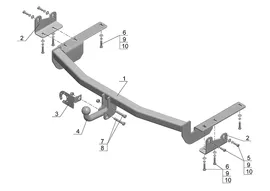Фаркоп Lexus RX II 2003-2006 AVTOS Арт. LX 02