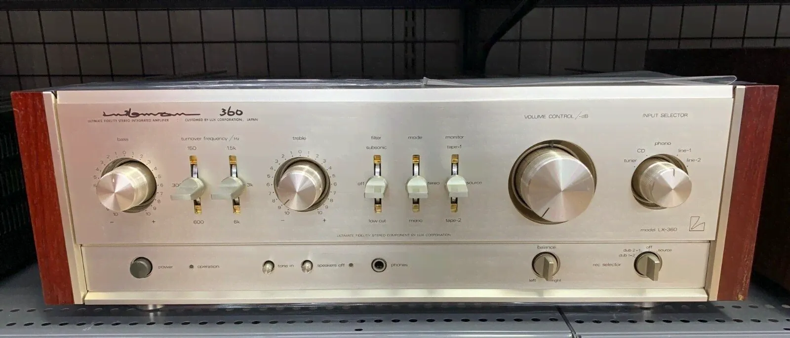 LUXMAN LX-360 Integrated Tube Amplifier Phono Equalizer KT-88 100V USED JAPAN